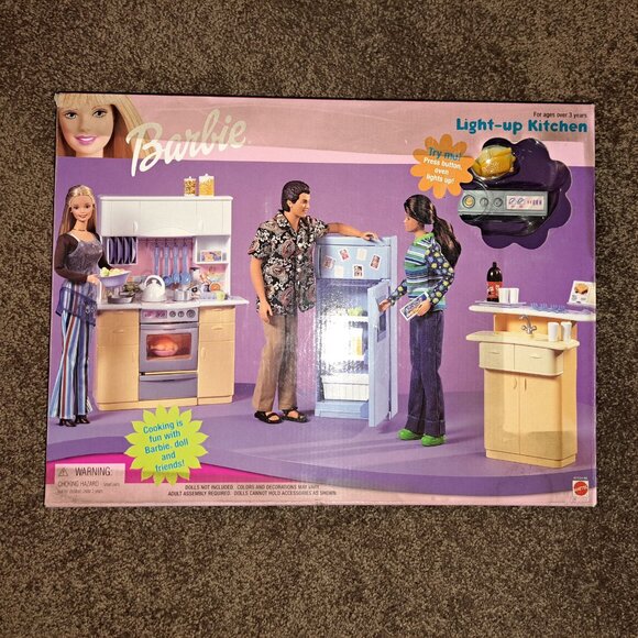 Mattel Other - NIB VINTAGE 1999 Barbie Living in Style Light Up Kitchen Playset Mattel